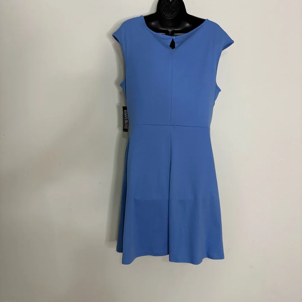 New York & Company Vibrant Blue Skater Dress - Size: Large - NWT - Picture 2 of 8